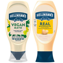 Load image into Gallery viewer, Hellmann&#39;s Plant-Based Vegan Mayonnaise &amp; Real Mayonnaise with Eggs, 430ml