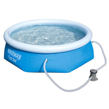 Load image into Gallery viewer, Bestway Inflatable Family Paddling Swimming Round Pool 8ft X 26&quot; With Filter Pump, 2100L