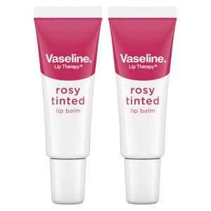 2pk of 10g Vaseline Lip Therapy Lip Balm Moisturising Original or Rossy Tinted