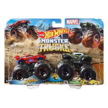 Load image into Gallery viewer, Hot Wheels Monster Trucks Demo 2-Pk Assorted &amp; Truck Scorpion Sting Raceway