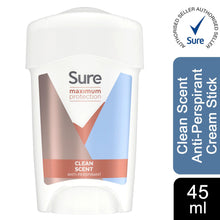 Load image into Gallery viewer, 6x 45ml Sure Women 96 H Anti-Perspirant Deodrant Cream For Maximum Protection