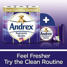 Load image into Gallery viewer, Andrex Toilet Roll Supreme Quilts Fragrance-Free 4 Ply Toilet Paper, 54 Rolls