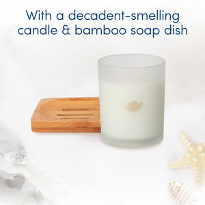 Dove Truly Pampered Bath & Home 2pcs Gift Set For Her with Soap Dish & Candle