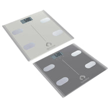 Load image into Gallery viewer, Gymcline Body Analysis Scale w/ BMI &amp; Calorie Intake Guide, Silver or Space Grey