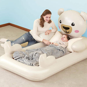 Bestway Children's DreamChaser Teddy Bear Soft Airbed, 74" x 43" x 35", 3+ Years