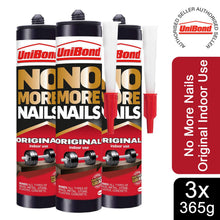 Load image into Gallery viewer, UniBond No More Nails Original Heavy Duty Adhesive for All Surfaces 365g, 3 Pack