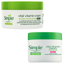 Load image into Gallery viewer, 2x of 50ml Simple Kind to Skin VitalVitaminCream for Day&amp;Night for SensitiveSkin