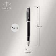 Load image into Gallery viewer, Parker IM Rollerball Pen Black Lacquer Fine Point Black Ink Gift Box