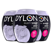 Load image into Gallery viewer, DYLON Washing Machine Fabric Dye Pod, Dusty Violet, 3 Packs of 350g