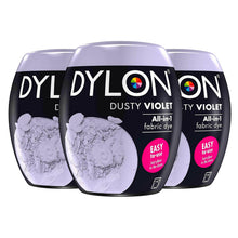 Load image into Gallery viewer, DYLON Washing Machine Fabric Dye Pod, Dusty Violet, 3 Packs of 350g