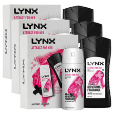 Load image into Gallery viewer, Lynx Attract for Her Duo Gift Set For Her, Body Spray 150ml &amp; Bodywash 225ml
