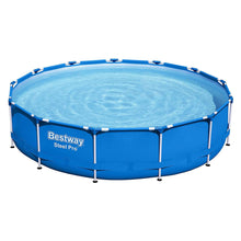 Load image into Gallery viewer, Bestway Round Steel Pro Blue or Steel Pro MAX Stone Wall Pool with Filter Pump