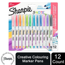Load image into Gallery viewer, Sharpie Markers S-note Creative Chisel Tip Assorted Colours Pack of 12