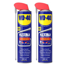Load image into Gallery viewer, WD-40 Multi-Use Lubricant Flexible Metal Straw Aerosol 400ml x2, Stops Rust