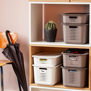 SmartStore Basket Recycled15 StorageBox 10L With Basket PlasticLid, White