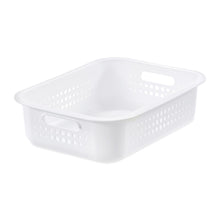 Load image into Gallery viewer, SmartStore Basket Recycled Storage Box With Plastic Lid, White or Taupe