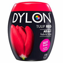 Load image into Gallery viewer, DYLON Washing Machine Fabric Dye Pod, Tulip Red, 3 Packs of 350g