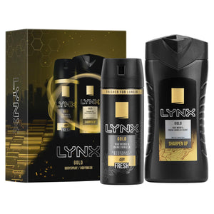 Lynx Gold Gift Set, Present For Brothers, Boys & Teens, Shower Gel & Deodorant