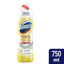 Load image into Gallery viewer, 6x Domestos Power Fresh Antibacterial Toilet Cleaner Citrus Fresh, 700 ml