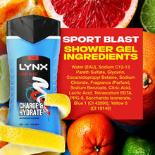 Load image into Gallery viewer, 3pk of 250ml Lynx 12hrs Refreshing Fragrance Shower Gel with 100% Moisturisers