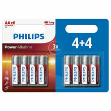 Load image into Gallery viewer, Phillips Power Alkaline Long Lasting Power Batteries, AAx8