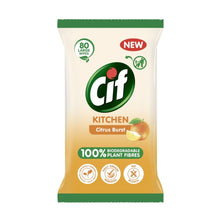 Load image into Gallery viewer, 3pk Cif Power &amp; Shine Biodegradable Wipes, 80 Sheets