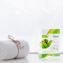 Load image into Gallery viewer, Dove Blissfully Relaxing Bodywash Duo Collection Gift Set with Shower Puff
