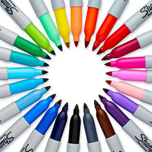Load image into Gallery viewer, Sharpie Permanent Marker Pens Fine Point Electro Pop &amp; Assorted Colour Pack 24