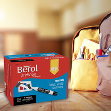 Load image into Gallery viewer, Berol Whiteboard Marker Bold Dry Wipe Medium Chisel Tip Black 48 Pack
