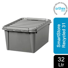 Load image into Gallery viewer, Orthex SmartStore Plastic All Purpose Storage Grey Box, Recycled 31 - 32L