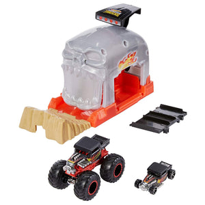 Hot Wheels Monster Trucks Pit and Launch Play Set Asst