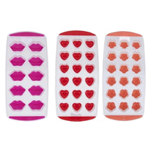 Load image into Gallery viewer, PMS Lips, Heart, Flower Shaped Novelty Ice Cube Tray, Dishwasher Safe, Assorted
