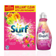 Load image into Gallery viewer, Laundry Bundle 1x130W Surf Laundry Powder &amp; 1x36W Comfort Fabric Conditioner