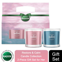 Load image into Gallery viewer, Radox Restore &amp; Calm Candle Collection 2-Piece Gift Set for Her