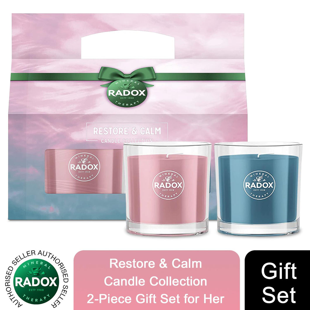 Radox Restore & Calm Candle Collection 2-Piece Gift Set for Her