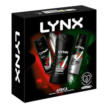 Load image into Gallery viewer, Lynx Africa Trio Gift Set For Men Bodyspray, Bodywash &amp; APA Deo Gift For Him