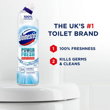 Load image into Gallery viewer, 6x Domestos Power Fresh Antibacterial Toilet Cleaner Ocean Fresh, 700 ml