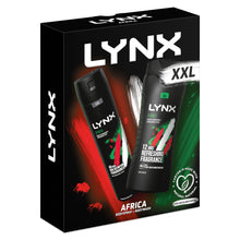 Load image into Gallery viewer, Lynx Africa XXL Duo Gift Set For Men Bodywash &amp; Bodyspray 2pcs Gifts For Him