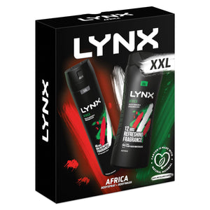 Lynx Africa XXL Duo Gift Set For Men Bodywash & Bodyspray 2pcs Gifts For Him