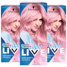 Load image into Gallery viewer, 3x Schwarzkopf Live Ultra Brights Semi-Permanent Colour Hair Dye