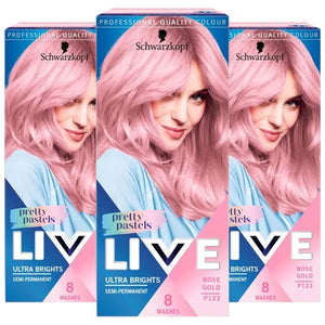 3x Schwarzkopf Live Ultra Brights Semi-Permanent Colour Hair Dye