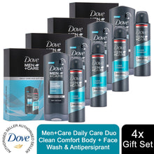 Load image into Gallery viewer, Dove Men+Care Daily Care Duo Gift Set For him, Body Wash 250ml &amp; Deo 150ml