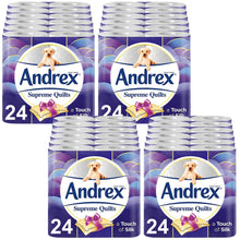 Load image into Gallery viewer, Andrex Toilet Roll Skin Kind, Gentle Clean, Classic or Supreme Quilts, 96 Rolls