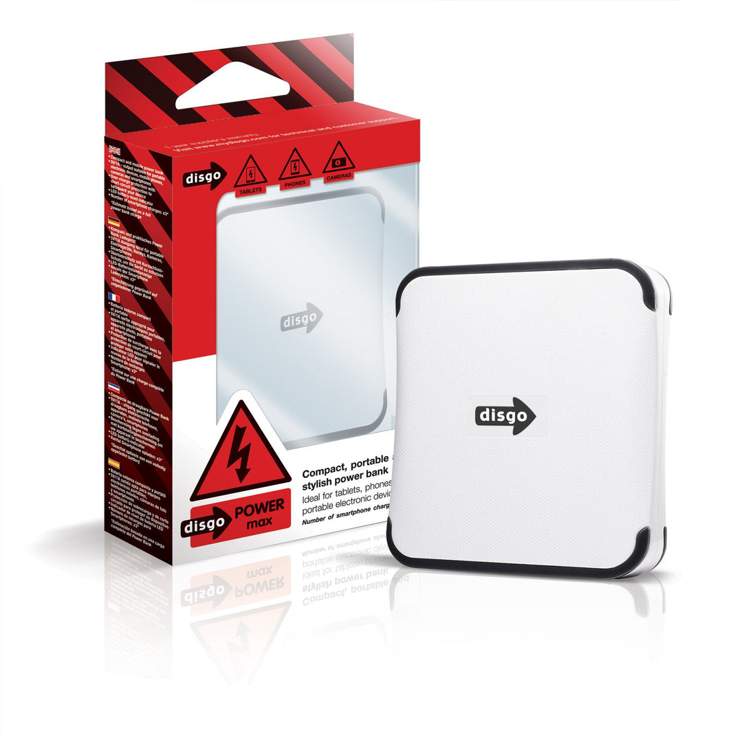 Disgo 69973 Power Max 6600mAh Portable Power Bank, 1pk