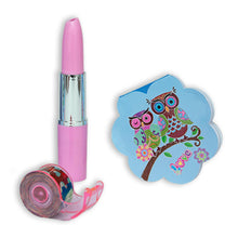 Load image into Gallery viewer, Kreative Kids Owl Notebook Set With Pen And Erasers Classroom School Stationery