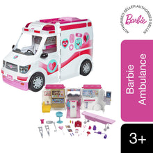 Load image into Gallery viewer, Barbie® Careers Care Clinic Ambulance with Accessories, Role Model, Light &amp; Sound
