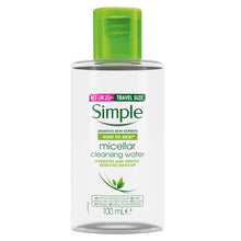 Load image into Gallery viewer, 2x100ml Simple Kind to Skin Travel Size Make-Up Remover Micellar Cleansing Water