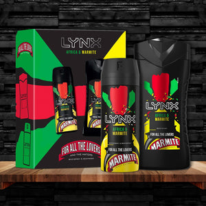 Lynx Marmite & Africa Gift Set, For Brother, Boys & Teens, Shower Gel, Deodorant