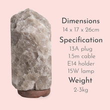 Load image into Gallery viewer, Haven Natural Therapeutic Himalayan Grey Salt Lamp With Dimmer, Medium