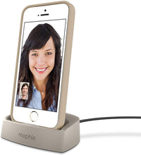 Load image into Gallery viewer, Mophie Desktop Charging Dock Lightning for Iphone 5/5s/6/6s/ Gold